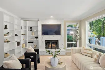 Family Room with gas fireplace