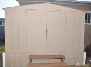 Convenient outdoor storage for tools, equipment, or seasonal items