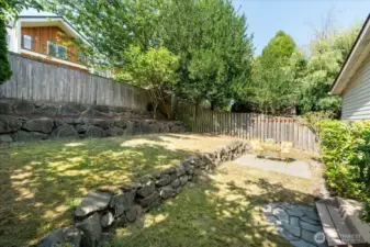 Fully fenced back yard