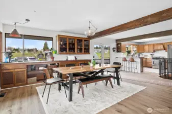 Beautiful wood beam accents, new lvp flooring, and unbeatable views.