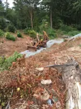 Lot cleared and gravel set in-place