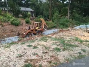 Lot cleared and gravel set