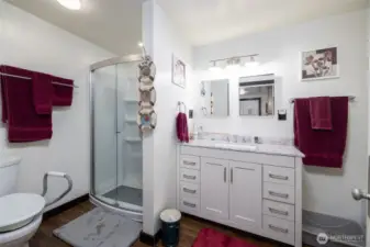 2020 remodel gutted and completely rebuilt the downstairs bathroom with separate shower and tub