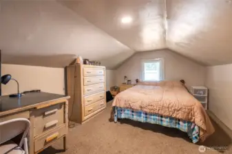 Bedroom #3 upstairs, finished as part of 2020 remodel