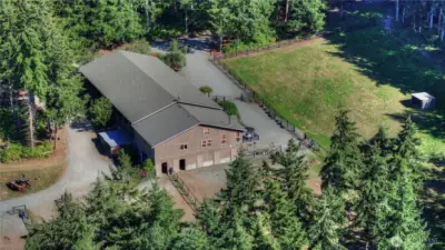 A great overhead shot from the west that shows off this equestrian treasure - ready for you to call home!