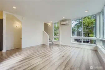 Living room with mini-split