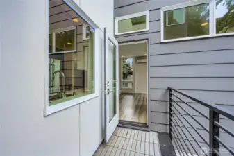 Kitchen and living room balcony