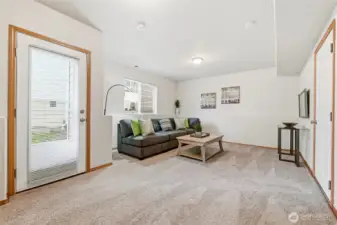 Bonus room on main- level has door to access yard