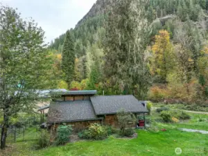 Side view of property and home