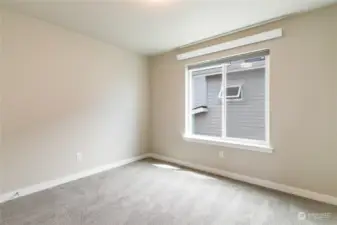 Third bedroom is good sized. Has black out shades.