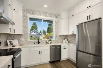 Kitchen featuring stainless steel appliances.