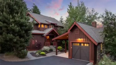 The landscape around the home is simply beautiful with minimal maintenance so you have more time to enjoy mountain living. There is even a sprinkler system.