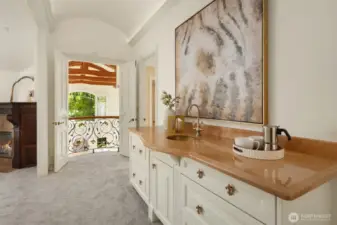 Master bedroom suite with cold bar and balcony