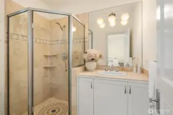 Bathroom in lower level bedroom suite