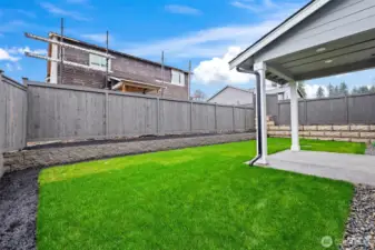 Landscaped and fenced yards
