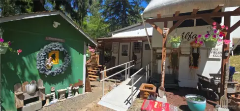 Washer and Dryer hook ups in the green shed