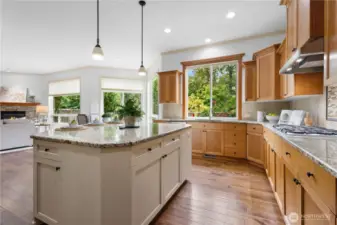 Kitchen flows beautifully into the great room for effortless hosting.