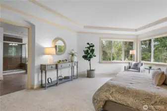 Enjoy natural light and privacy in this luxurious owner’s retreat.