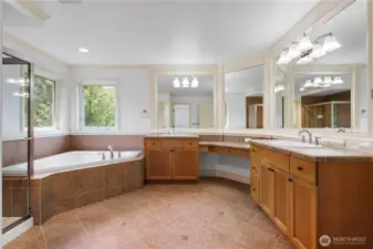 The spa-inspired primary bath is your personal retreat for daily relaxation and luxury.