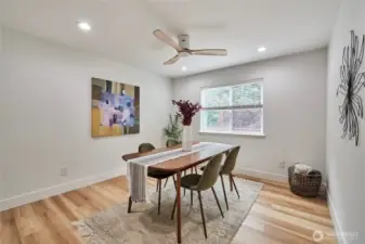 The formal dining room is large space, perfect for hosting large dinner parties. It also offers flexibility (game room, library, music room etc.) if the owner is not a big entertainer or has a small family.