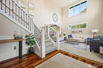 Grand ceilings in this craftsman home!