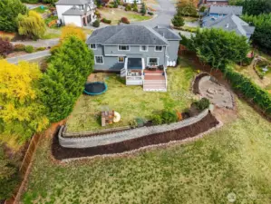 Drone view of the home