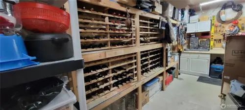 Wine Cellar/ Storage room in Garage