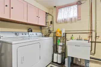Laundry room with work space