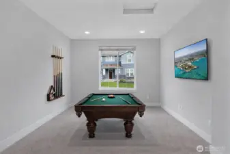 Basement den off garage