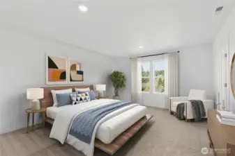 Bedroom one. Pictures are for representational purposes only, colors and features may vary.