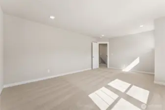 Bonus room for a gameroom or movie room setup! Pictures are for representational purposes only, colors and features may vary.