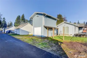 Back of house & garage, paved alley