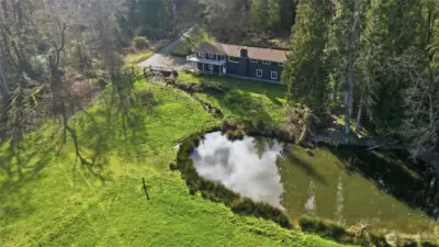 This beautiful pond creates the water sounds that help you sleep like a baby at night...and your own little family of ducks swimming make the view ideal!