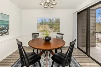 Separate dining area off the kitchen.