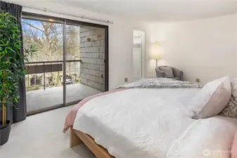 Balcony off the primary bedroom.