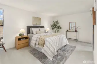 Third bedroom with balcony.