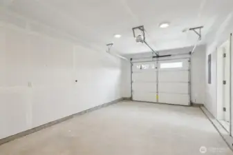 Oversized garage with electric car charging