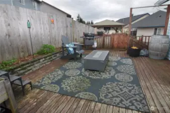 Back yard is one huge patio!