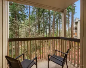 Private deck off the living room.