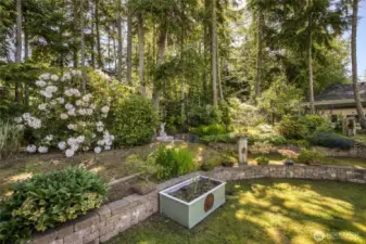 Multiple plant varieties creates color throughout the season!