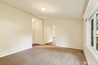 Large family room. Nice big window for natural light.