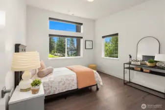 2nd bedroom - all bedrooms have views.