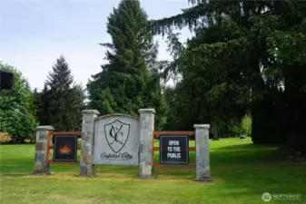 Golf course is right across the street.