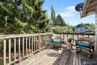 relax on your quiet back deck