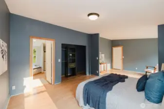Primary suite with direct bath access.