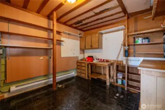 Storage space and workshop space for the putterer or hobbyist!
