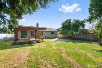 Nice large flat backyard!