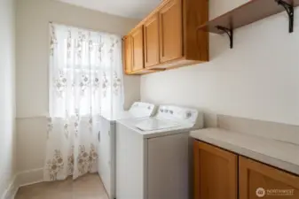 Dedicated laundry nook.