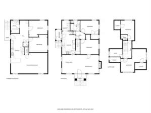 Floor plan of the duplex.  Downstairs is a separate attached apartment.