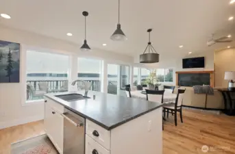 Open floor plan that takes advantage of the views